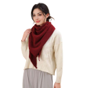 Sciarpa triangolare da donna 120 x 55 cm Sciarpa in poliestere con occhiello per infilare la punta Accessorio elegante e caldo per l'uso autunnale e invernale 2