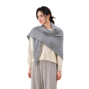 Sciarpa triangolare da donna 120 x 55 cm Sciarpa in poliestere con occhiello per infilare la punta Accessorio elegante e caldo per l'uso 10