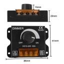 Ściemniacz 30A 360W regulator napięcia świateł, regulowany, czarny kolor 2