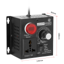 SCR feszültségszabályzó AC220V folyamatos teljesítményszabályzással, LCD kijelzővel és forgó gombbal 11,5 x 10 x 8,3 cm Elektronikus vezérlő 2