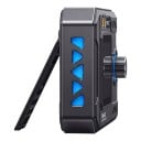Sculă de sudură punctiformă portabilă cu baterie 1200 A, cu display și powerbank de 5000 mAh, 0,1–0,4 mm, puls dublu, neagră, pentru celule 18650 și 4