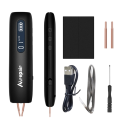 Sculă de sudură punctiformă portabilă mini sudură manuală 2200 mAh 800 A max 0,25 mm 12 trepte ecran LED USB-C neagră pentru baterii litiu 18650 1