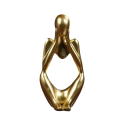 Scultura Astratta 6 x 5 x 13 cm Figura Seduta Pensante Decorazione Moderna da Tavolo Scultura di Design in Resina 4