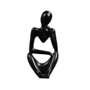 Scultura Astratta 6 x 5 x 13 cm Figura Seduta Pensierosa Decorazione Moderna per Tavolo Decorazione Artistica per Casa e Ufficio in Resina 1