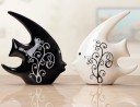 Scultura decorativa pesce 2 pz 2