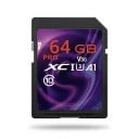 SDXC Memory Card 64 GB 3.2 x 2.4 cm Class 10 U3 V30 A1 UHS-I Plastic Black-Purple For Camera and Camcorder With Write Protection Switch 1