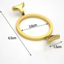 Sealer Stempel 6,5 x 3,6 cm til hoved 3 cm Guld messing stempel til voksforsegling af kuverter, annoncer og dekorationer 2