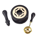Sealing Set 3 pcs Wax Seal Making Kit Sealing Spoon, Wax Heater and Seal Handle 2