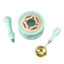 Sealing Set 3 pcs Wax Seal Making Kit Sealing Spoon, Wax Heater and Seal Handle 10
