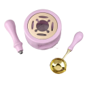 Sealing Set 3 pcs Wax Seal Making Kit Sealing Spoon, Wax Heater and Seal Handle 12