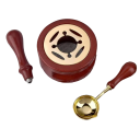 Sealing Set 3 pcs Wax Seal Making Kit Sealing Spoon, Wax Heater and Seal Handle 9