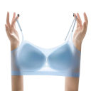 Seamless Women's Bra with Thin Straps and Perforated Cups Nylon Elastane Non-Wired for Everyday Wear 8