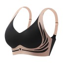 Seamless Women's Bra with Wide Straps and Moulded Cups Nylon Wireless for Everyday Wear 3