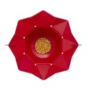 Seau à popcorn en silicone pliable 17 x 9,5 cm silicone rouge adapté au micro-ondes pour la préparation du popcorn 3