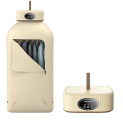 Secador de aire caliente portátil de viaje, plegable, con pantalla táctil, 220 V, 600 W, para colgar ropa, con radiación UV, 22 x 125 cm 2