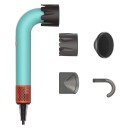 Secador de pelo de alta velocidad 1400 W 3 velocidades regulación de temperatura aire frío 1 accesorio uso doméstico 3