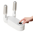 Secador de zapatos plegable blanco 220 V 130 W Máquina de esterilización y desodorización de zapatos Dispositivo de secado de zapatos con luz ultravioleta Calentador de zapatos eléctrico 28,5 x 26,5 cm 4