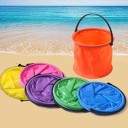 Secchiello da spiaggia pieghevole 13x13 cm leggero secchiello portatile con manico per bambini per spiaggia e sabbiera 4