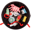 Secchio da giardino per attrezzi con scomparti Borsa per elettricisti e fai-da-te Organizzatore multifunzionale per strumenti Set portatile con manico 3