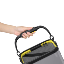 Secchio da pesca trasparente YUZHIYUAN pieghevole 24 cm con tasca laterale in plastica con zip e coperchio nero trasparente contenitore per acqua e pesci 2