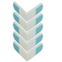 Sécurité d'angle pour portes de meubles et tiroirs Ensemble de 5 pièces Forme angulaire pour relier le devant au côté Plastique Dimensions 7,6 x 4 1