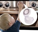 Sécurité enfant pour boutons de four et de cuisinière 2 pcs Couvercle transparent avec couvercle rabattable Polycarbonate 7,5 x 4,8 cm 2