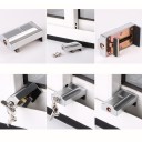 Security Lock for Sliding Windows with Key Secures Window Against Movement Fixing on Track Zinc Alloy Dimensions approx. 7 x 3 cm 5