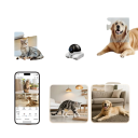 Security WiFi Camera Mobile Dual Lens 8 MP 3.6 mm Battery 5200 mAh Plastic Black White 360° Interior Monitoring 3