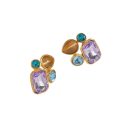 Seda multicolor de collar y pendientes de acero inoxidable Joyería moderna de colores para mujeres uso diario 4