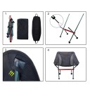 Sedia da campeggio quadrata pieghevole da esterno 68 x 56 x 58 cm Altezza seduta 39 cm Capacità di carico 150 kg Sedia leggera e portatile in tessuto 3