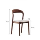 Sedia da pranzo con schienale arrotondato e seduta imbottita Altezza 79 cm e altezza della seduta 46 cm Legno e pelle sintetica Per cucina 5