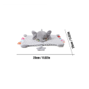 Šedý slon detské chrastítko s hryzátkom a háčikom na zavesenie, rozmer 28x28 cm, ideálne pre rozvoj zmyslov 2