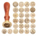 Seglstempel med alfabetbogstaver 1