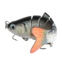 Segmenterad fiskebete med 6 segment För gäddor och öringar Realistiska 3D-ögon Två trekrokar Längd 10 cm Vikt 16,5 g Söt- och saltvatten 8