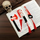 Segnalibro 15 cm motivo horror coltello da cucina con nappina segnalibro tematico per amanti dell'horror 5