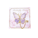 Segnalibro in metallo a forma di farfalla con catena 9,4 x 5,1 cm accessorio decorativo colorato per la lettura 10