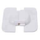Segurança para frigorífico contra abertura por crianças Fecho adesivo de duas partes para portas sem perfuração Plástico branco 6,4 x 5,5 cm 1