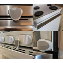Segurança para portas de forno para crianças com bloqueio de segurança rotativo a 180° Fecho adesivo para forno 8,7 x 5,95 x 2,7 cm Proteção 4