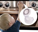 Seguridad infantil para botones de horno y estufa 2 uds. Tapa transparente con tapa abatible Policarbonato 7,5 x 4,8 cm 2