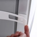Seguridad para la nevera contra la apertura por parte de los niños Correa flexible con gancho Montaje autoadhesivo sin perforación Plástico blanco 14 4