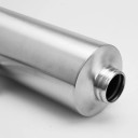 Seifenspender 550 ml 15 x 7 cm Grauer Edelstahlspender mit Edelstahlpumpe für Küche oder Bad 2