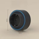 Seinään asennettava pistorasia kytkimellä, LED-taustavalolla ja USB-portilla, halkaisija 65 mm, itsesammuttava materiaali, 110–250 V, kotiin 2