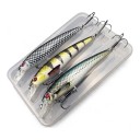 Σειρά βυθιζόμενων wobblers minnow 3 τεμάχια 11 εκ. Σε πλαστικό κουτί Τεχνητές δολώσεις με 3D μάτια και τριπλές αγκίστρες ABS Για ψάρεμα θηραμάτων 1