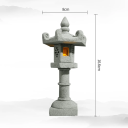 Sekskantet udendørs LED-dekoration 6 x 7,2 cm Stilfuld havestatue med varmt hvidt lys Elegant belysningstilbehør til udendørs brug 2
