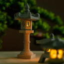Sekskantet udendørs LED-dekoration 6 x 7,2 cm Stilfuld havestatue med varmt hvidt lys Elegant belysningstilbehør til udendørs brug 3