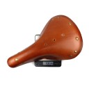 Sela retro vintage para bicicleta 280 × 175 mm em couro bovino verdadeiro trilhos 7×7 mm forma clássica para bicicletas e ciclismo 4