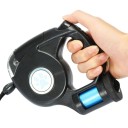 Selbstaufrollende Hundeleine mit Taschenlampe 4,5 m 2