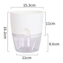 Selbstbewässernder Blumentopf 18,2 cm Zweiteilig mit Wasserreservoir und Baumwolldocht Für Zimmerpflanzen in der Wohnung 9