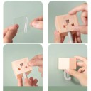 Selbstklebender Haken mit Deckel und niedlichem Tierchen Dekorativer Haken für Handtücher, Schlüssel, Kleidung oder Accessoires 2