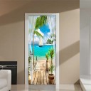 Self-Adhesive Door Wallpaper with a Sea Motif 4
